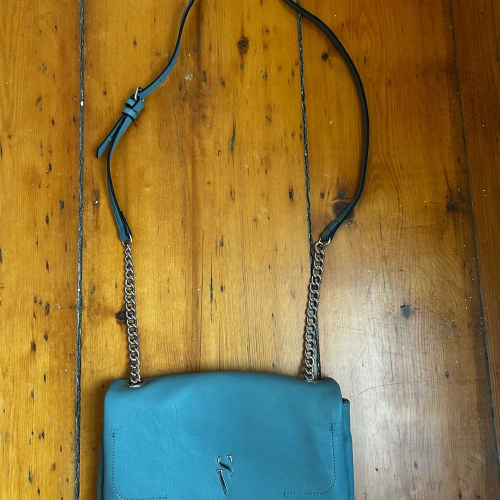 Simply Vera Vera Wang Slate Blue Chain Crossbody Bag